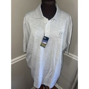 NWT Marbas Italy Golf Polo Shirt Men XL Gray Cotton 150th St Andrews The Open‎